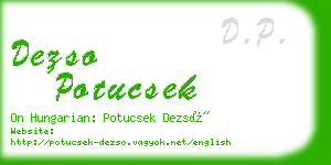 dezso potucsek business card